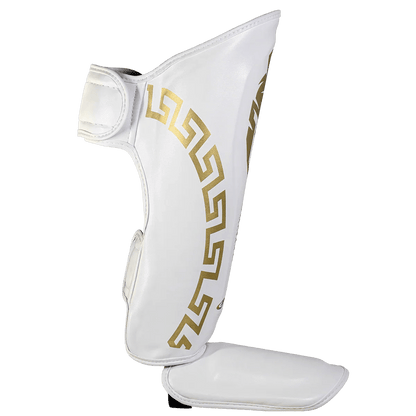 Caneleira de Muay Thai Legendary Edition Branco com Dourado