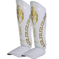 Caneleira de Muay Thai Legendary Edition Branco com Dourado