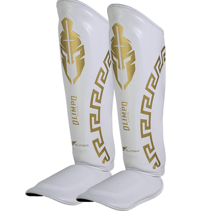Caneleira de Muay Thai Legendary Edition Branco com Dourado