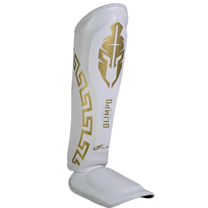 Caneleira de Muay Thai Legendary Edition Branco com Dourado