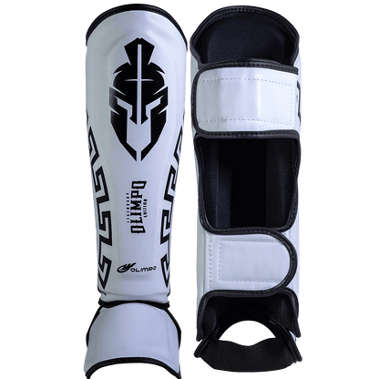 Caneleira de Muay Thai Legendary Edition Branco com Preto
