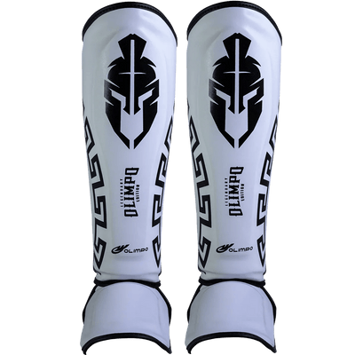 Caneleira de Muay Thai Legendary Edition Branco com Preto