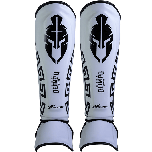 Caneleira de Muay Thai Legendary Edition Branco com Preto
