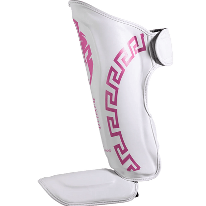 Caneleira de Muay Thai Legendary Edition Branco com Rosa