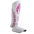 Caneleira de Muay Thai Legendary Edition Branco com Rosa