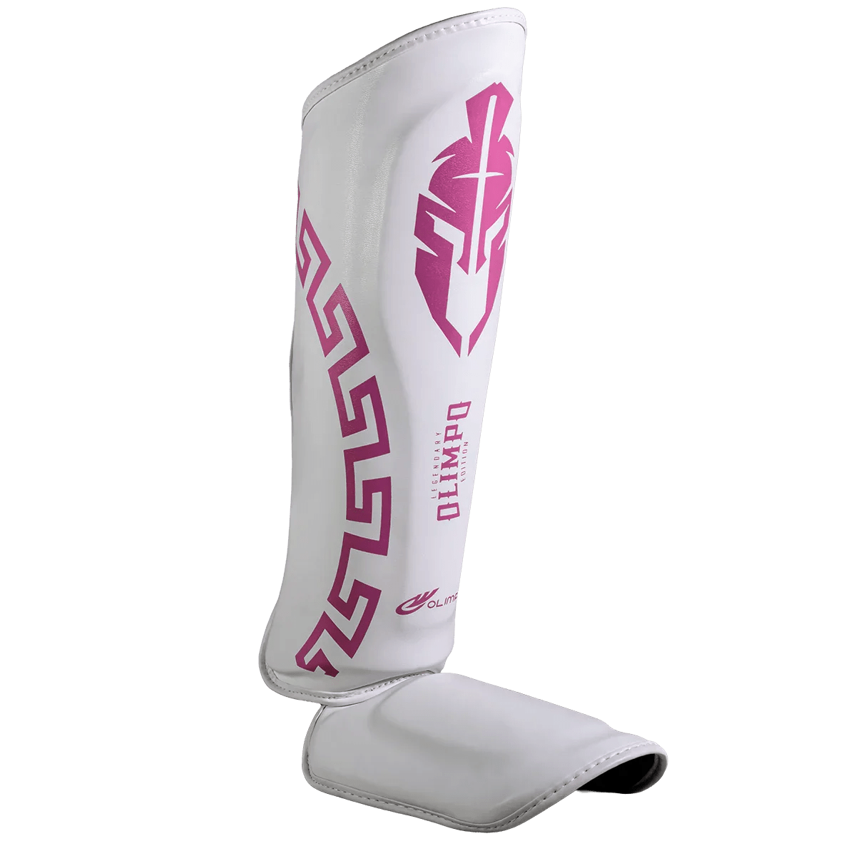 Caneleira de Muay Thai Legendary Edition Branco com Rosa