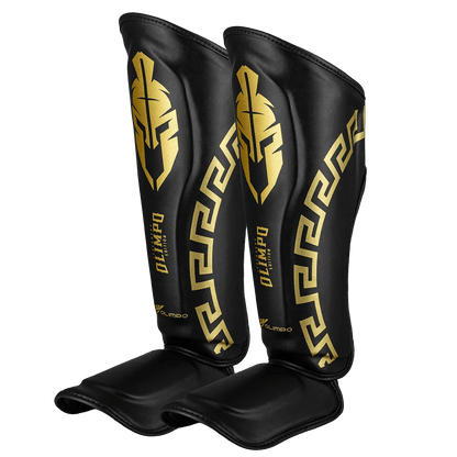 Caneleira de Muay Thai Legendary Preto e Dourado