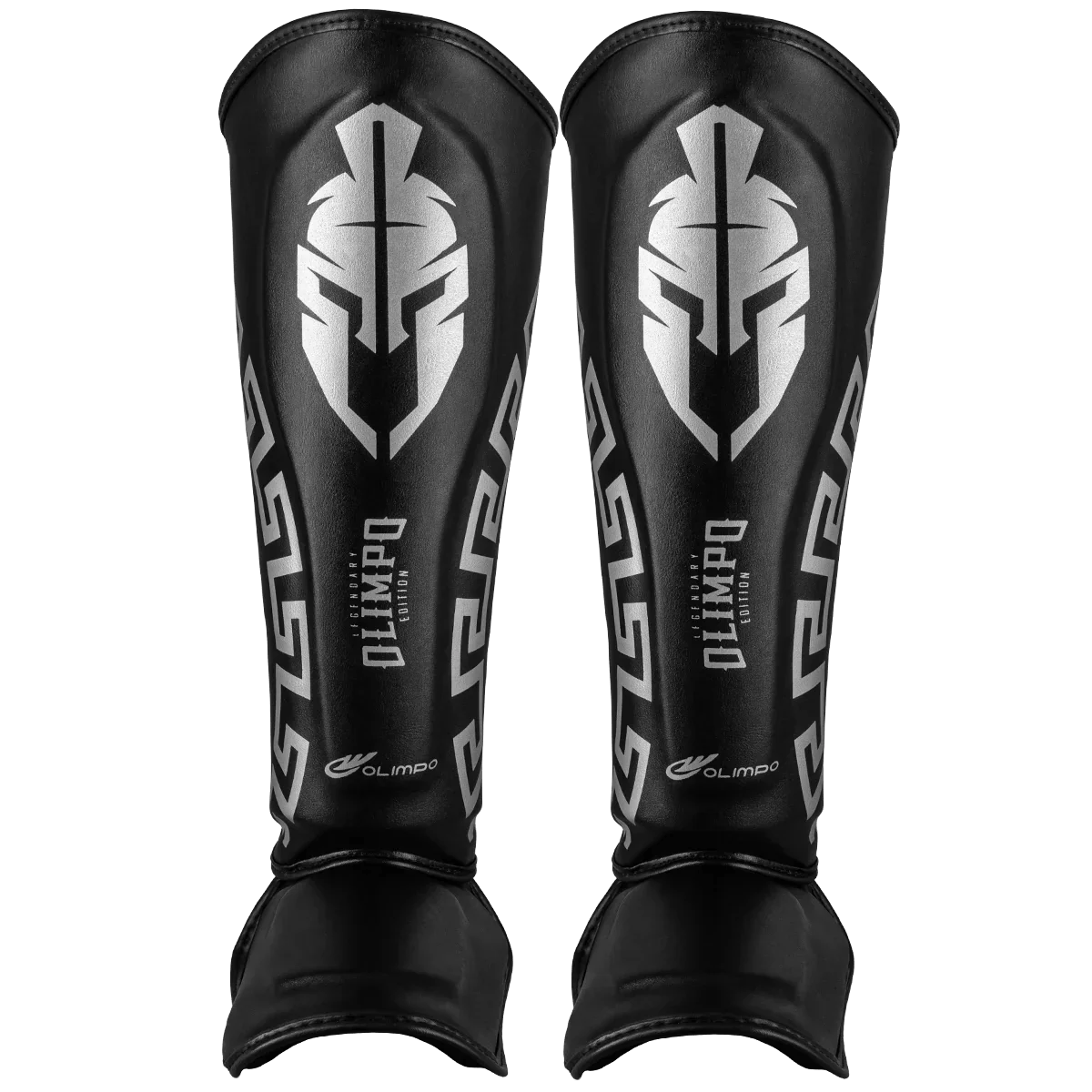 Caneleira de Muay Thai Legendary Preto e Prata