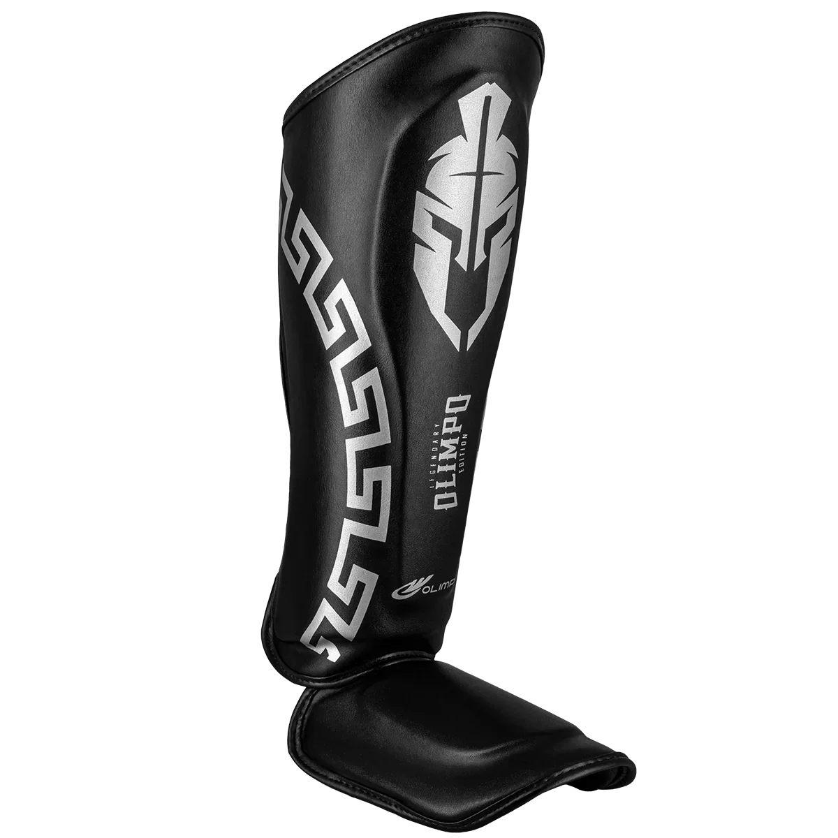 Caneleira de Muay Thai Legendary Preto e Prata