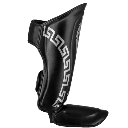 Caneleira de Muay Thai Legendary Preto e Prata