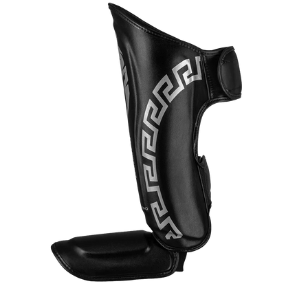 Caneleira de Muay Thai Legendary Preto e Prata