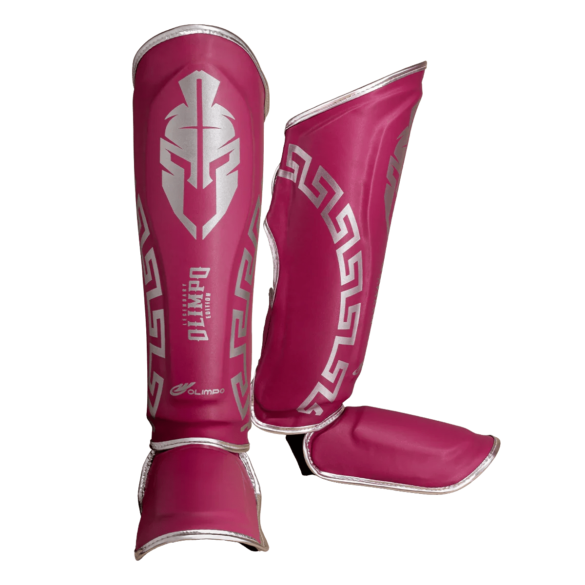 Caneleira de Muay Thai Legendary Rosa e Prata