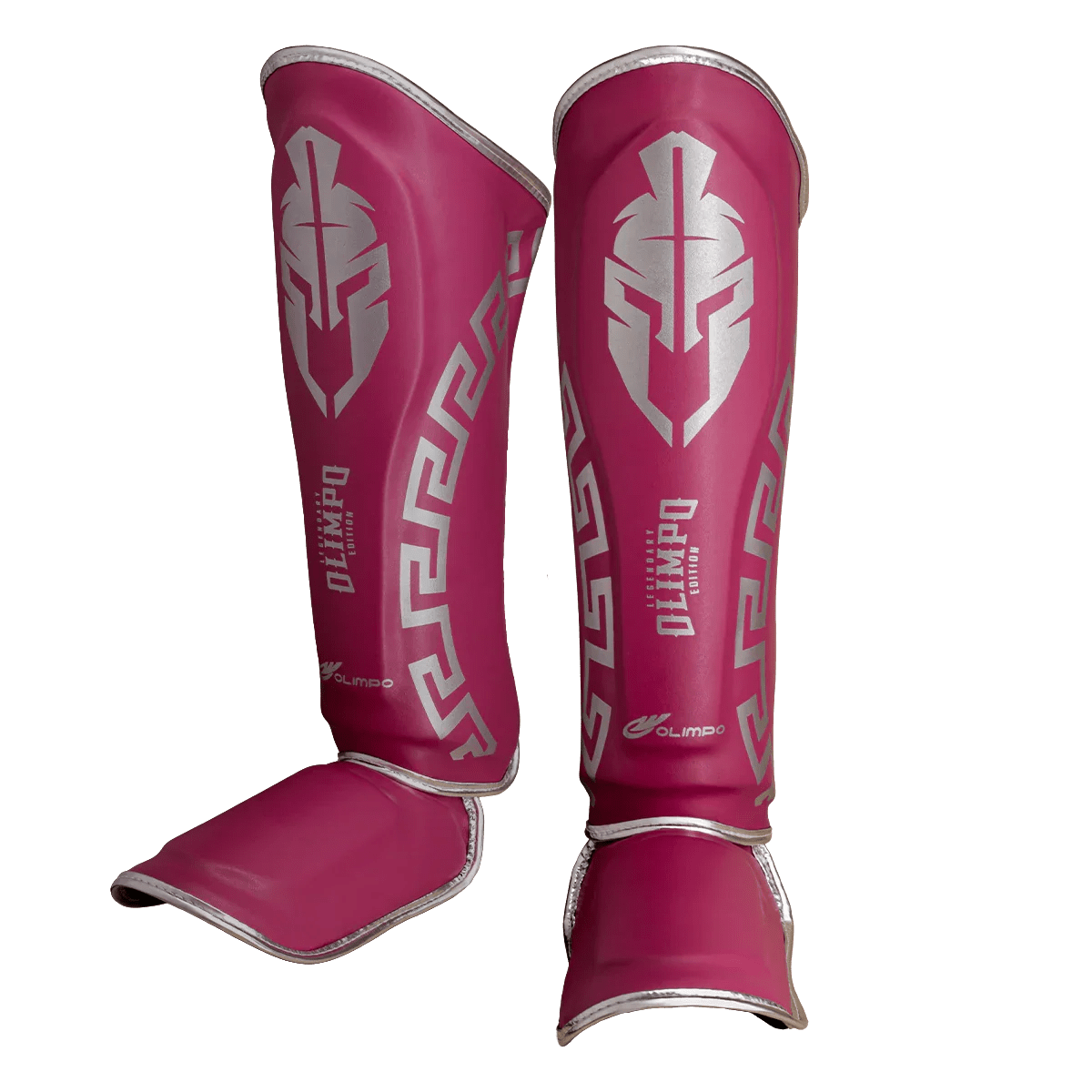 Caneleira de Muay Thai Legendary Rosa e Prata