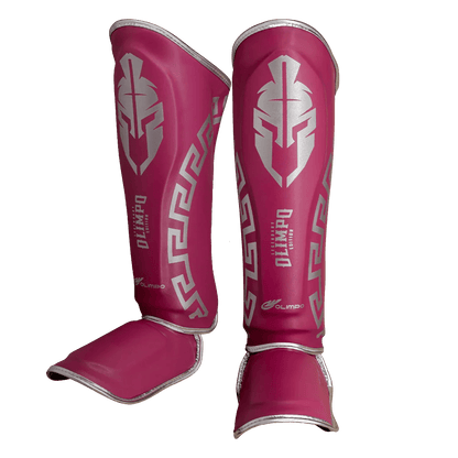 Caneleira de Muay Thai Legendary Rosa e Prata