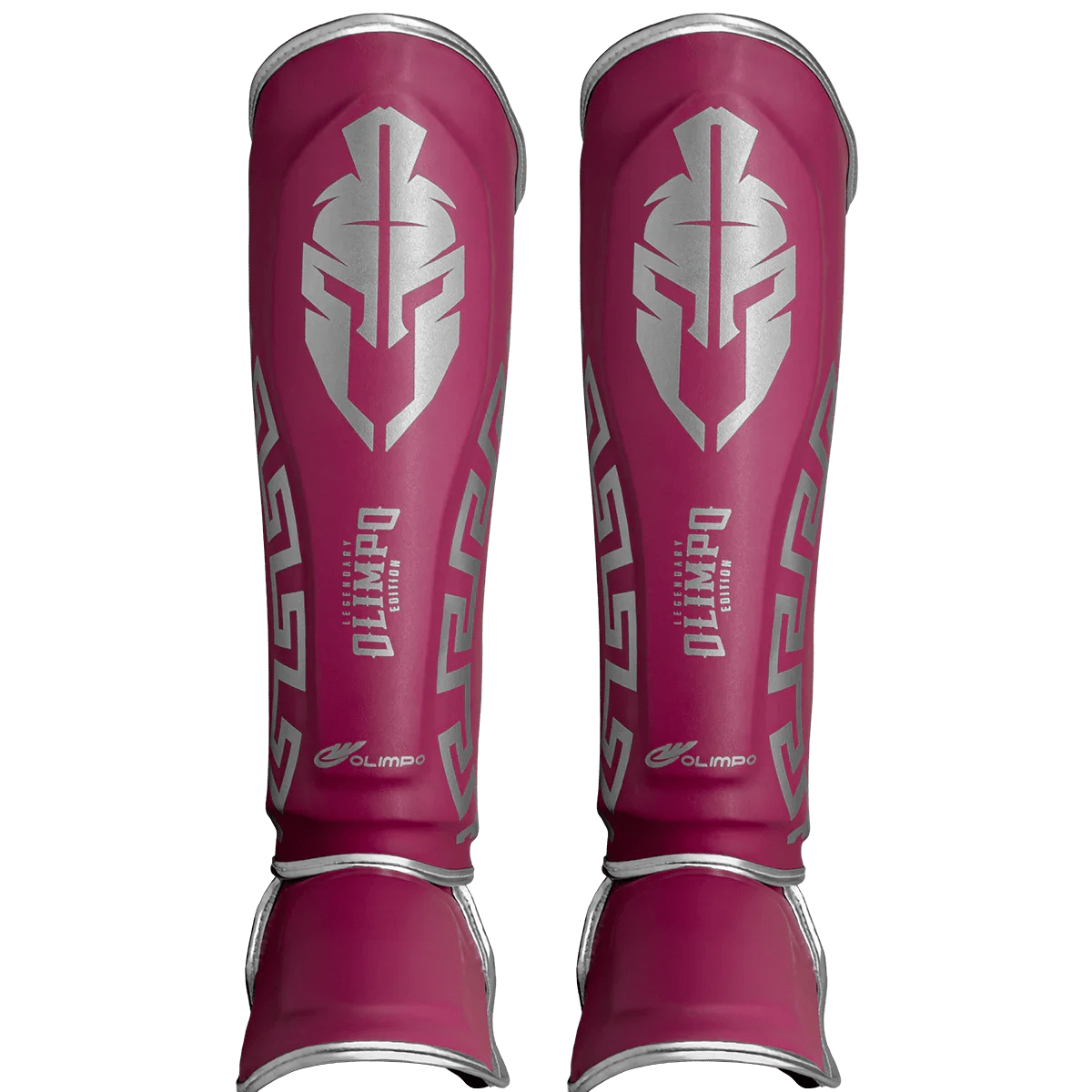 Caneleira de Muay Thai Legendary Rosa e Prata