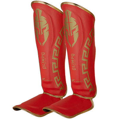 Caneleira de Muay Thai Legendary Vermelho e Dourado - imagem alternativa