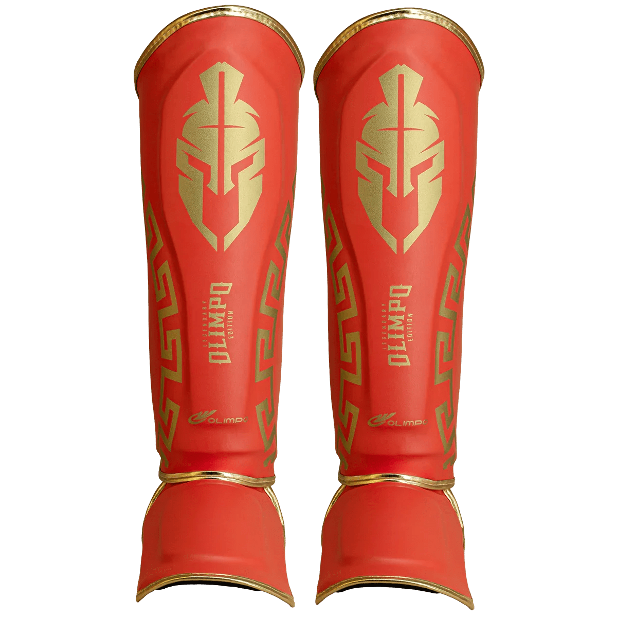 Caneleira de Muay Thai Legendary Vermelho e Dourado