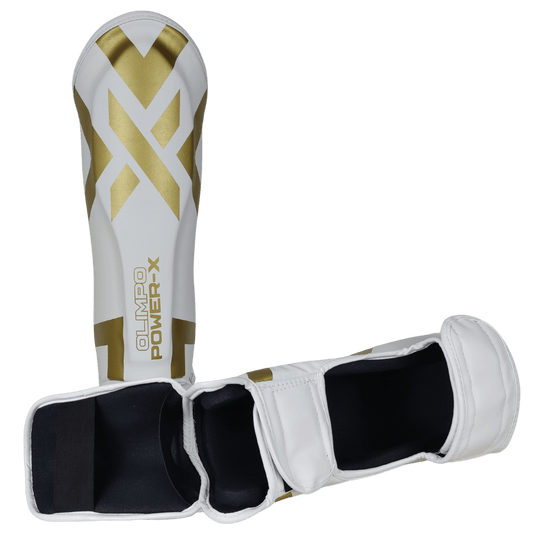 Caneleira Muay Thai Power-X Edition proteção de perna premium
