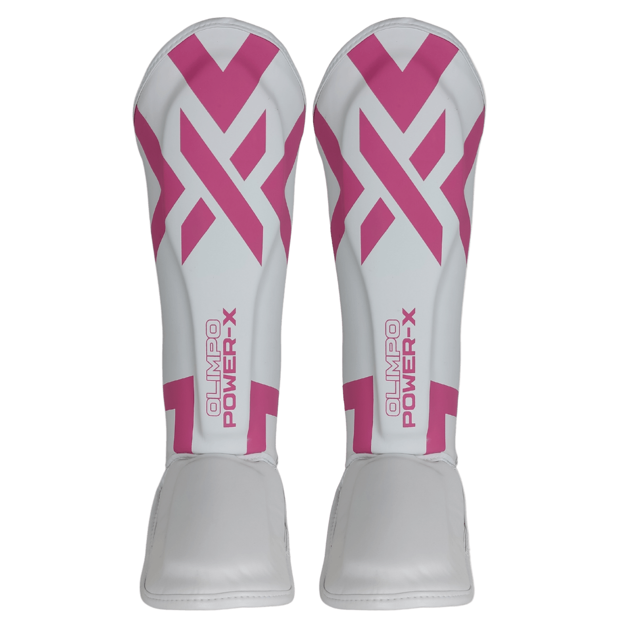aneleira Muay Thai Power-X Edition branco com rosa vista frontal