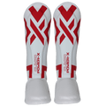 Caneleira de Muay Thai Power-X Branco e Vermelho