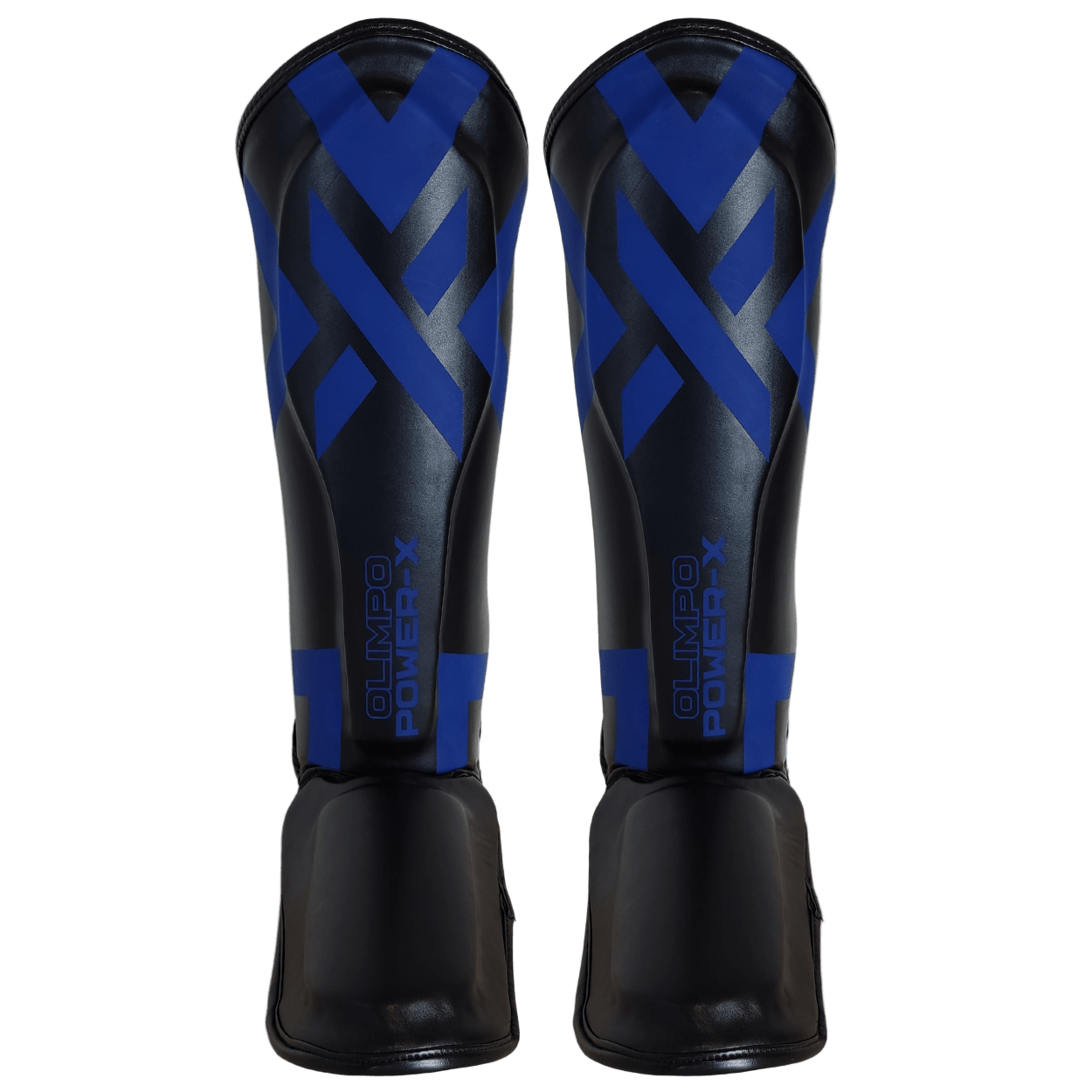 Caneleira de Muay Thai Power-X Preto e Azul
