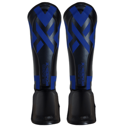 Caneleira de Muay Thai Power-X Preto e Azul