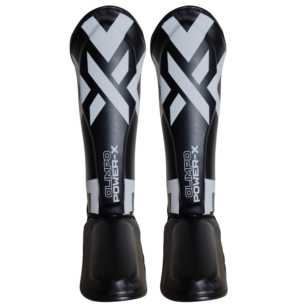 Caneleira de Muay Thai Power-X Preto e Branco