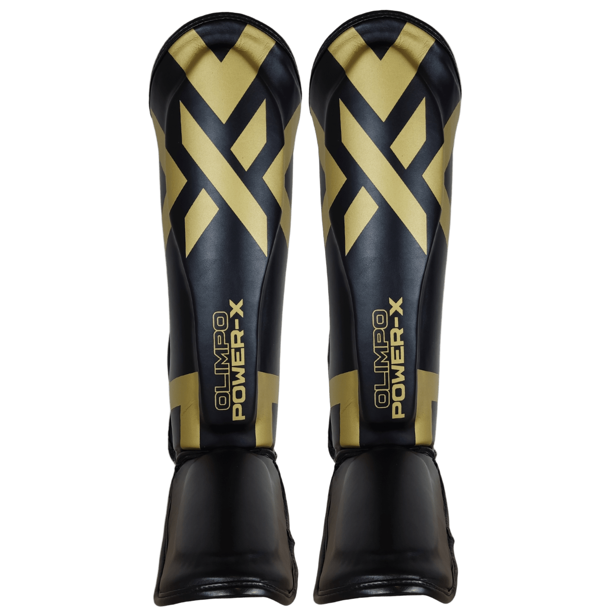 Caneleira de Muay Thai Power-X Preto e Dourado