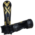 Caneleira de Muay Thai Power-X Preto e Dourado