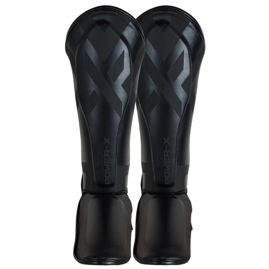 Caneleira de Muay Thai Power-X Preto e Preto