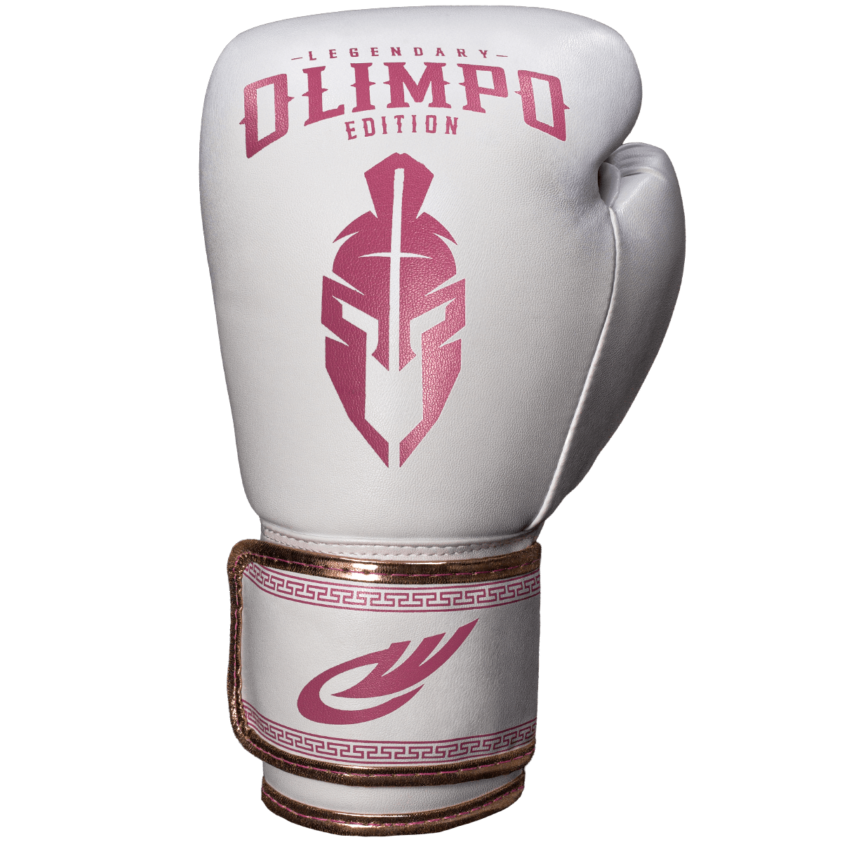 Kit Luva de Boxe, Bandagem e Bucal Legendary Edition – Branco com Rosa – Olimpo (luva, foto 2)