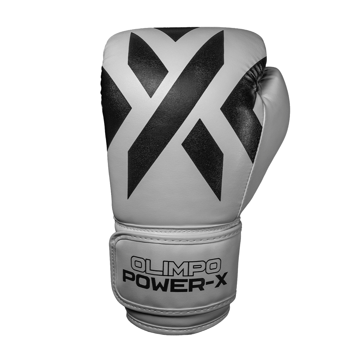 Kit Luva de Boxe, Bandagem e Bucal Power-X – Branco com Preto – Olimpo (luva, foto 2)