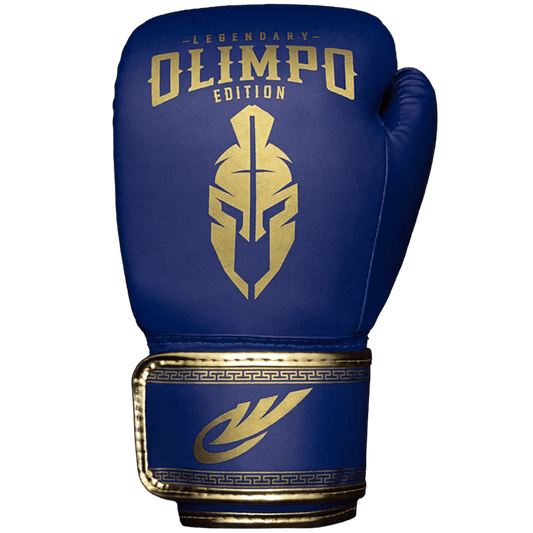 Luva de Muay Thai e Boxe Legendary Edition Azul com Dourado