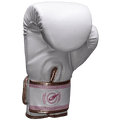 Luva de Muay Thai Branco e Rosa Legendary vista lateral