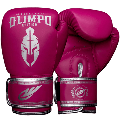 Luva de Muay Thai e Boxe Legendary Edition Rosa com Prata