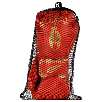 Luva de Muay Thai e Boxe Legendary Edition Vermelho com Dourado