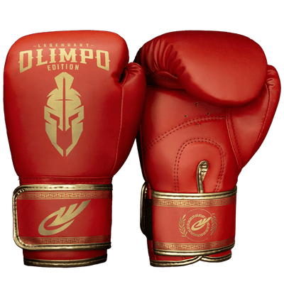Luva de Muay Thai e Boxe Legendary Edition Vermelho com Dourado