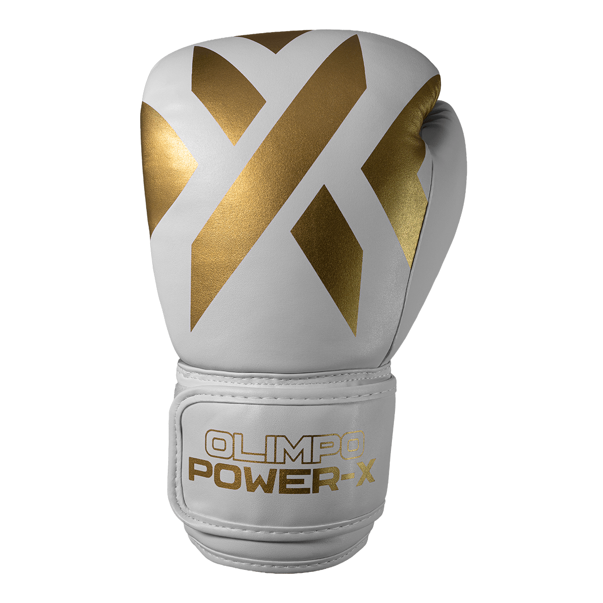 Luva de Boxe e Muay Thai Power-X - Branco e Dourado - Olimpo
