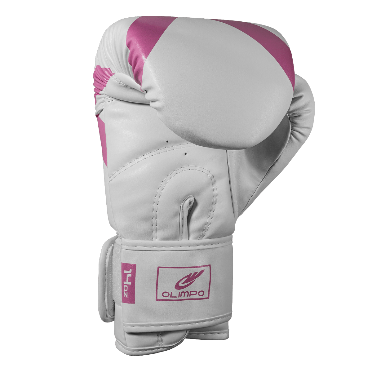 Luva de Boxe e Muay Thai Power-X - Branco e Rosa - Olimpo