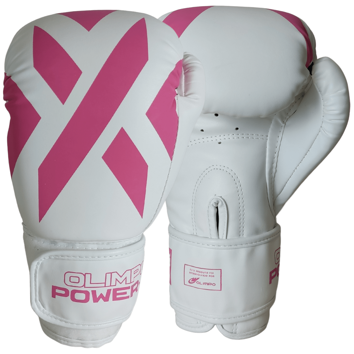 Luva de Boxe e Muay Thai Power-X Branco e Rosa