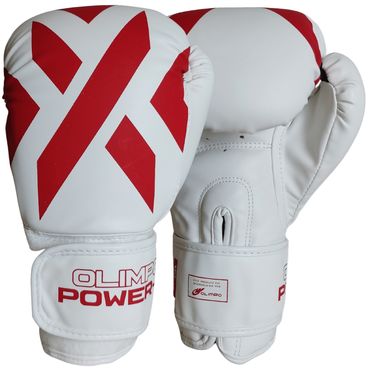 Luva de Boxe e Muay Thai Power-X Branco e Vermelho