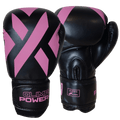 Luva de Boxe e Muay Thai Power-X Preto e Rosa