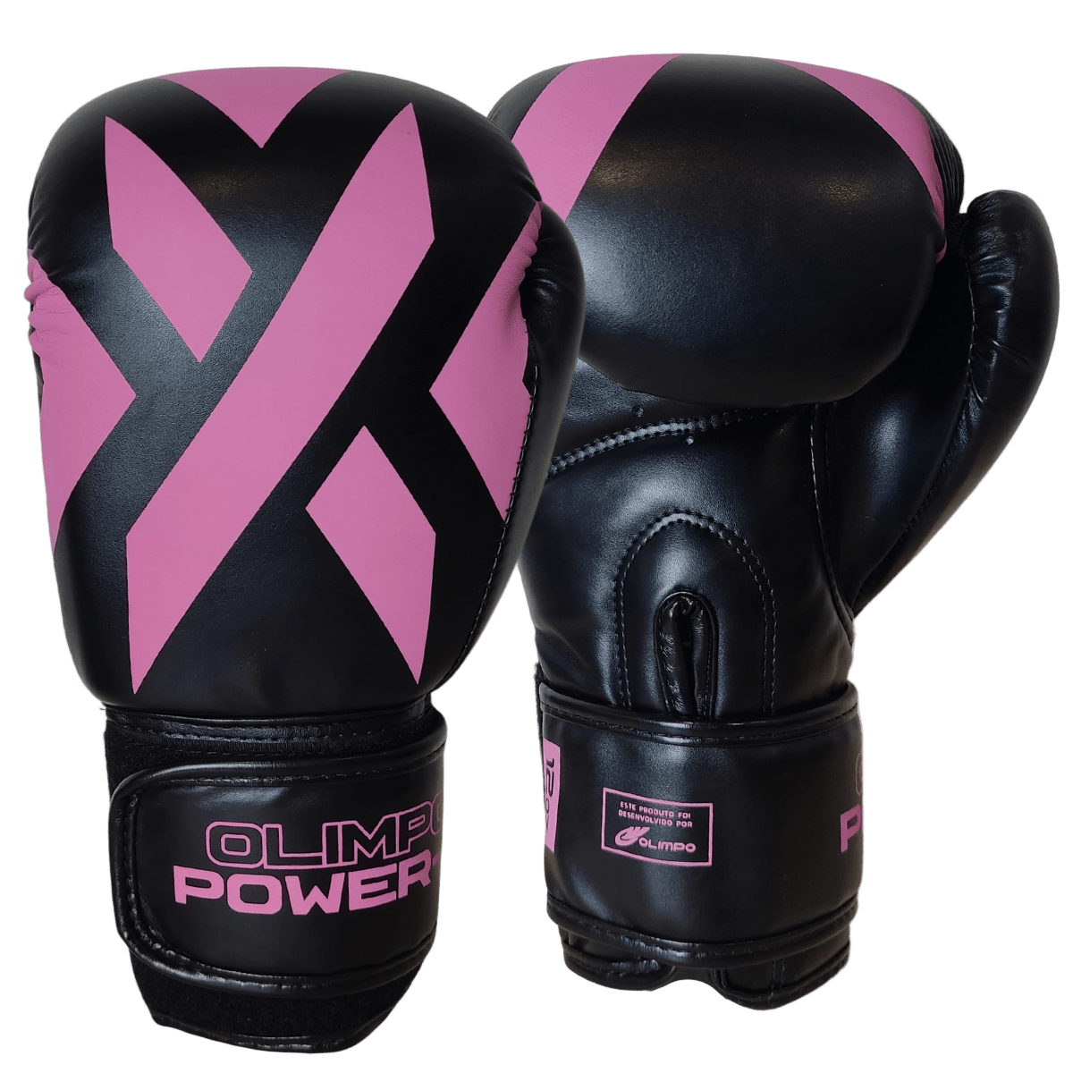 Luva de Boxe e Muay Thai Power-X Preto e Rosa
