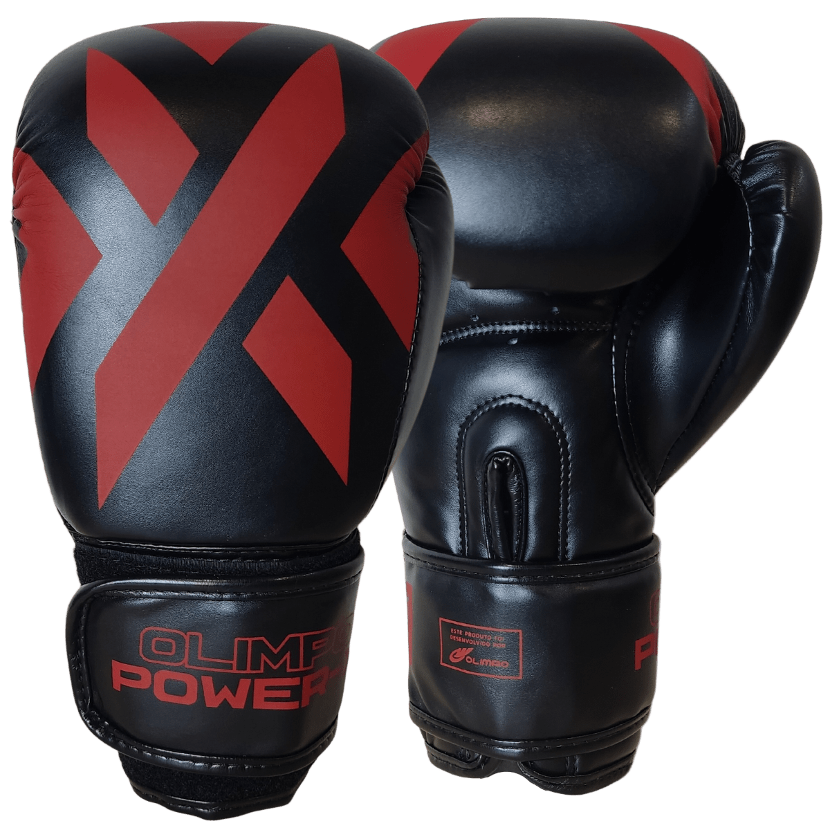 Luva de Boxe e Muay Thai Power-X Preto e Vermelho