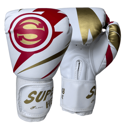 Luva de Boxe e Muay Thai Super-Hero Branco e Vermelho