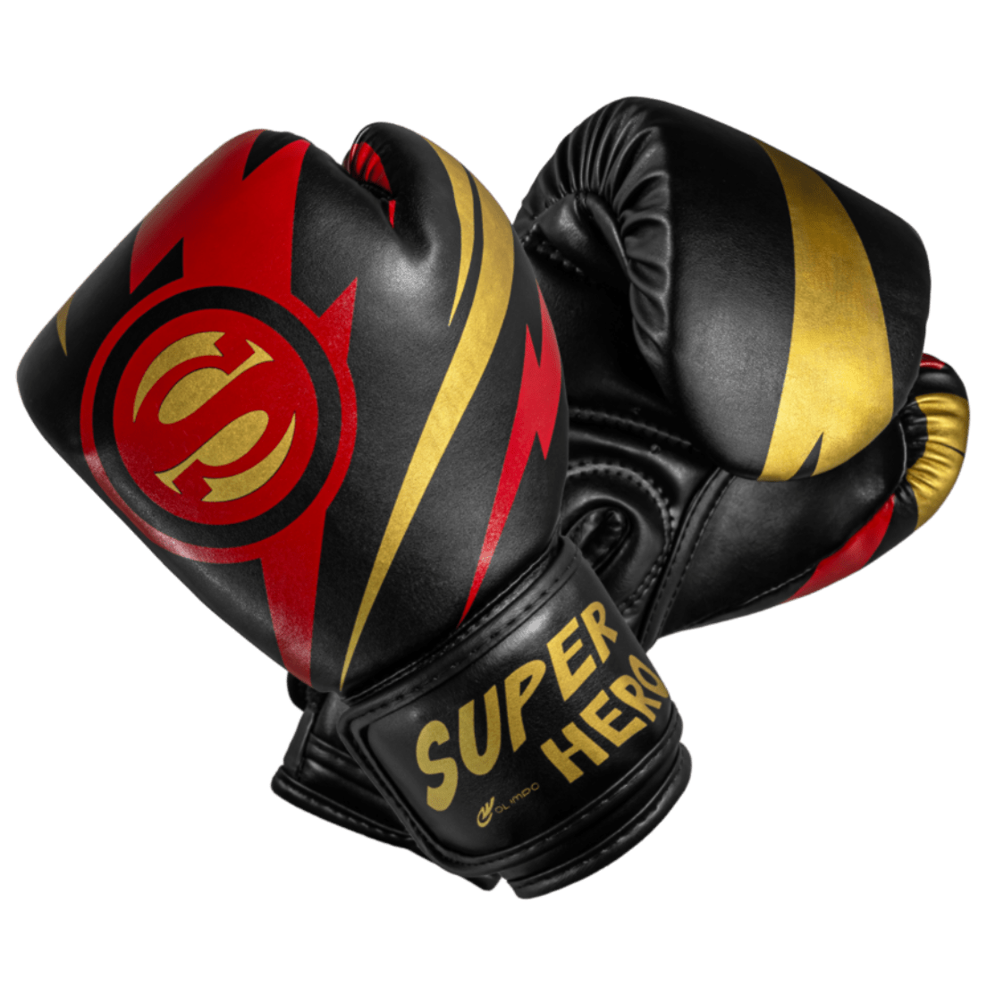Luva de Boxe e Muay Thai Super - Hero - Preto e Vermelho - Olimpo