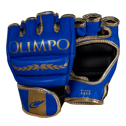 Luva de MMA Olimpo Esportes - Azul Com Dourado - Olimpo