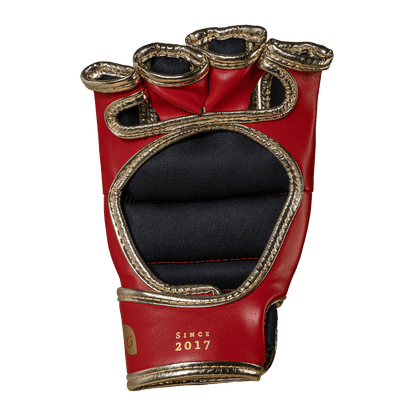 Luva de MMA Olimpo Esportes - Vermelho Com Dourado - Olimpo