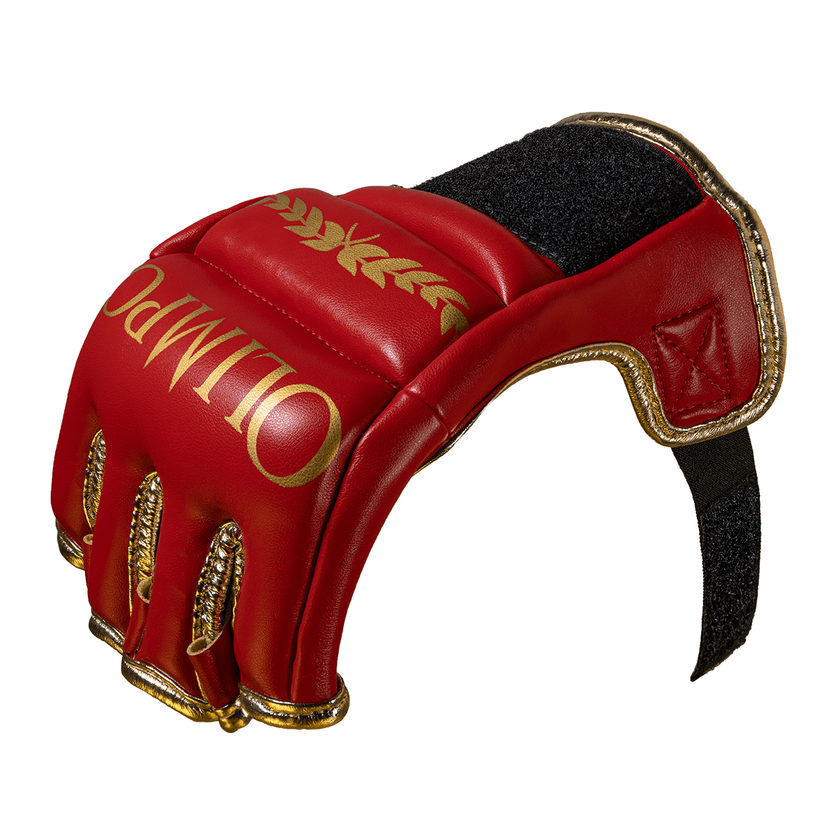Luva de MMA Olimpo Esportes - Vermelho Com Dourado - Olimpo