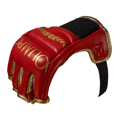 Luva de MMA Olimpo Esportes - Vermelho Com Dourado - Olimpo